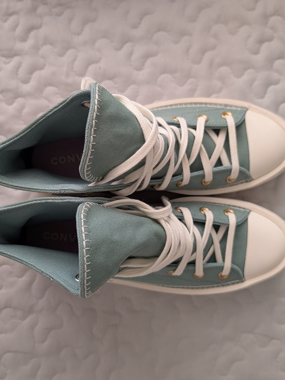 Sage Green Converse Chuck Taylor All Star Modern Lift Sneakers - Picture 4 of 6